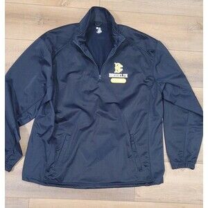 Brooklyn Cyclones MiLB Men's Half Zip Jacket Size Large Navy Blue Baseball